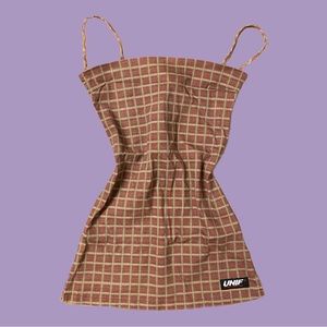 NWOT UNIF PLAID O-REN DRESS